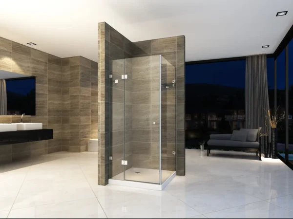 Luxury Frame Less Easy Clean 8mm Hinged Shower Enclosure 800x800mm