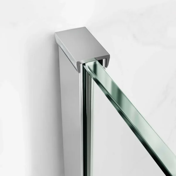 Luxury Frame Less Easy Clean 8mm Hinged Shower Enclosure 800x800mm - Image 2